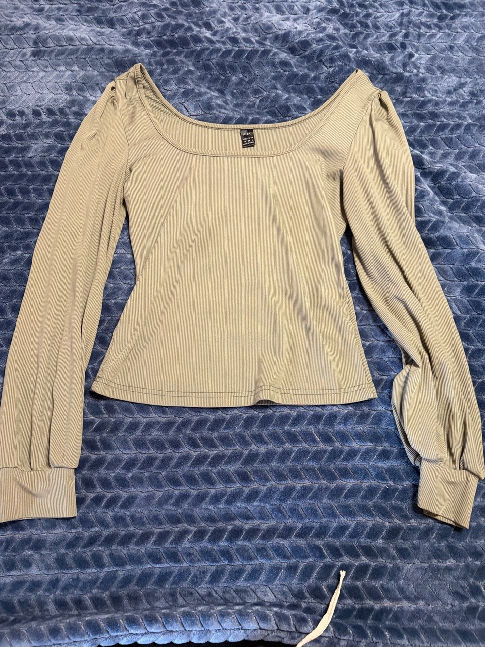 SHEIN Olive Green Ribbed Tank Top